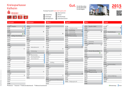 Jahresplaner 2015 - Kreissparkasse Kelheim