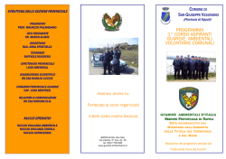 programma 1° corso aspiranti guardie ambientali volontarie comunali