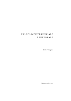 Calcolo differenziale e integrale - Universit&agrave; degli Studi di Verona