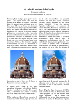 Al rullo del tamburo della Cupola
