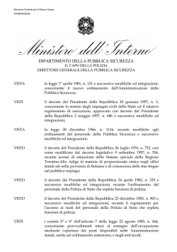 bando - Home page - Dipartimento della Pubblica Sicurezza