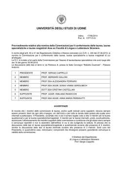 provvedimenti di nomina commissioni di laurea