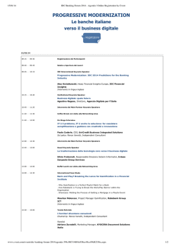 IDC Banking Forum 2014 – Agenda
