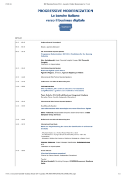 IDC Banking Forum 2014 &ndash; Agenda
