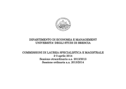 DIPARTIMENTO DI ECONOMIA E MANAGEMENT UNIVERSITA