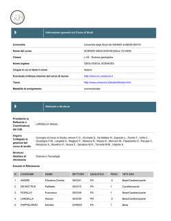 Sua Cds_Laurea in Scienze Geologiche_20142015