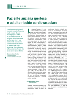 Paziente anziana ipertesa e ad alto rischio cardiovascolare