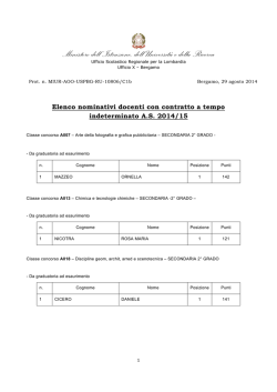 Riepilogo Individuato ITI - Ufficio scolastico regionale per la