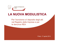 Novit&agrave; 2014 - Camera di Commercio di Prato