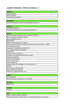 AZIENDE STRANIERE - PORTALE JOBSOUL.IT