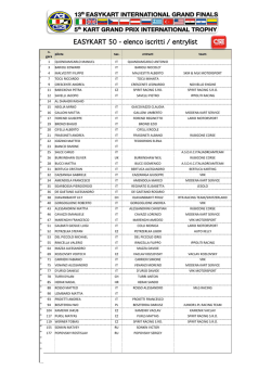 EASYKART 50 - elenco iscritti / entrylist