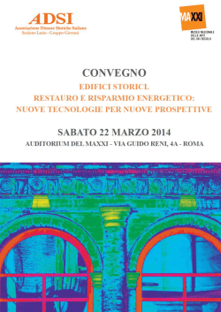 Brochure relatori - Associazione Dimore Storiche Italiane