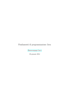 Fondamenti di programmazione Java