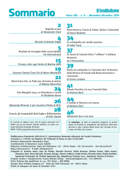 Il Trottatore dicembre 2014 - Associazione Nazionale Allevatori del