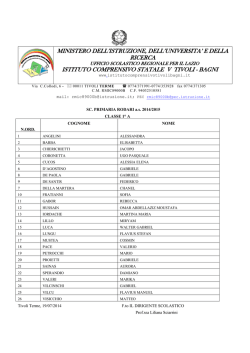 Classi prime - Istitutocomprensivotivolibagni.it