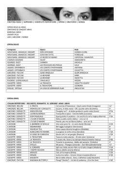 opera | oratorio | songs