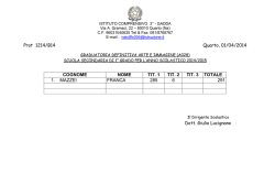 grad. sc media - Istituto Comprensivo 3&deg; Gadda