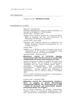 Curriculum vitae Claudia Battafarano