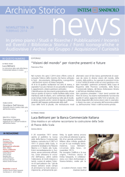 Newsletter 20 - Progetto Cultura