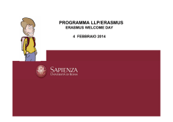 PROGRAMMA LLP/ERASMUS