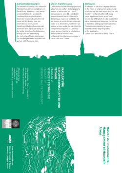 Studienbrosch&uuml;re EMMA - Universit&auml;t Innsbruck