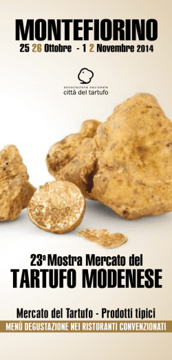 Mercato del Tartufo - Comune di Montefiorino