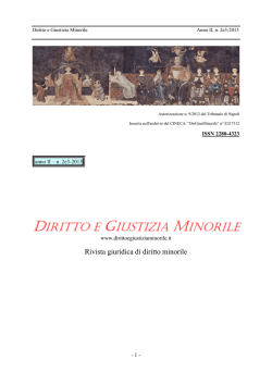 Numero 2 e 3 anno 2013 - Diritto e Giustizia Minorile