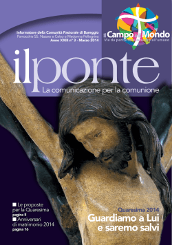 Guardiamo a Lui e saremo salvi