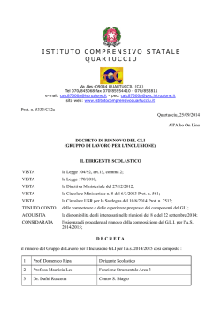 decreto di rinnovo del gli - Istituto Comprensivo Statale Quartucciu