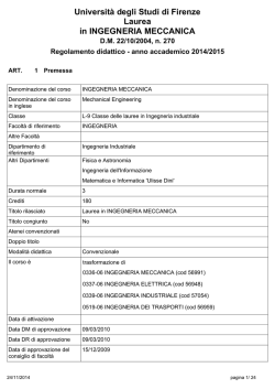 2014 - Ingegneria - Universit&agrave; degli Studi di Firenze