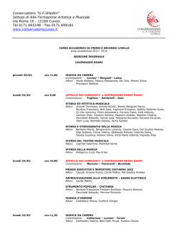 calendario accademici febbraio 2014