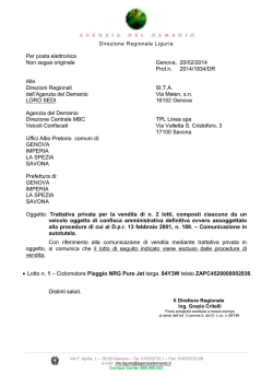Nota - Agenzia del Demanio