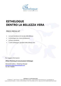 Cartella stampa Esthelogue in formato pdf