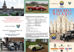 Pieghevole Trofeo Milano 2014 - Club Milanese AutoMotoveicoli d