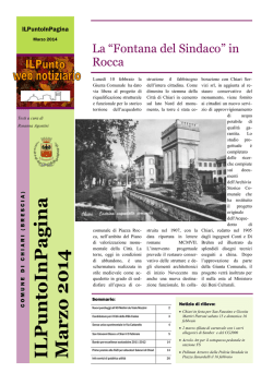 Marzo - Benvenuti nella Città di Chiari