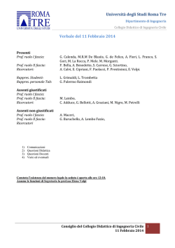 Febbraio - Collegio Didattico di Ingegneria Civile