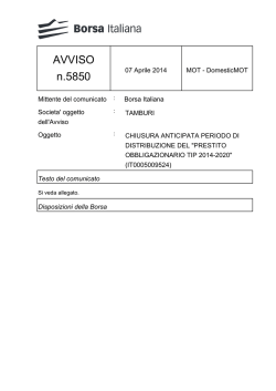 AVVISO n.5850 - Borsa Italiana
