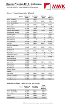 Marmor-Preisliste 2014 - Endkunden
