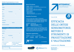 Programma Corso Plantare Sensomotorio