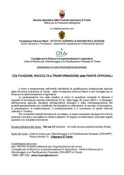 iscrizioni corso piante officinali 2015