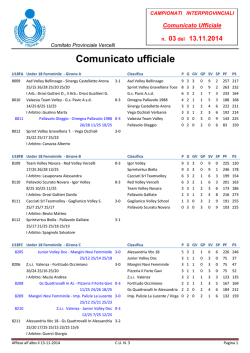 Comunicato n. 03 2014-15