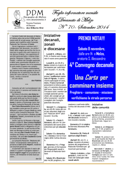 DDM settembre - Decanato di Melzo