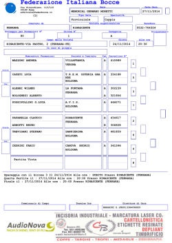 Sorteggio - FIB Ferrara