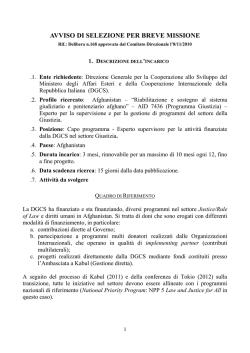 Avviso completo - Cooperazione Italiana allo Sviluppo