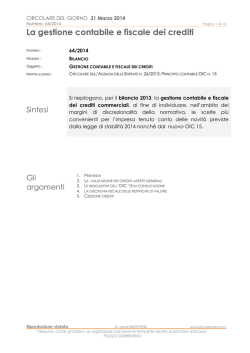 La gestione contabile e fiscale dei crediti