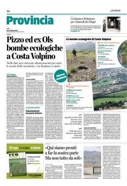 Pizzo ed ex Ols bombe ecologiche a Costa Volpino