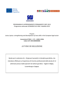 Bando di selezione &ndash; Leonardo da Vinci -SEU1[1]