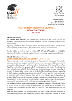 CREATO in FESTA (CELEBRATING CREATION