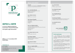 MiFID2 e MiFIR