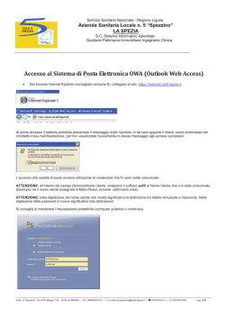 Accesso al Sistema di Posta Elettronica OWA (Outlook Web Access)